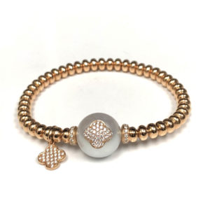 B02563-18-Karat Rose Gold Diamond & Australian Pearl Bracelet