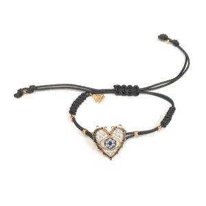 B02757-18-Karat Rose Gold Sapphire & Diamond Cord Bracelet