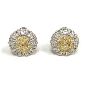 E04784-18-Karat White & Yellow Gold Diamond Earring