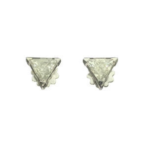 E04883-14-Karat White Gold Diamond Earring