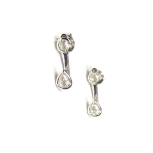 E04977-18-Karat White Gold Diamond Earring