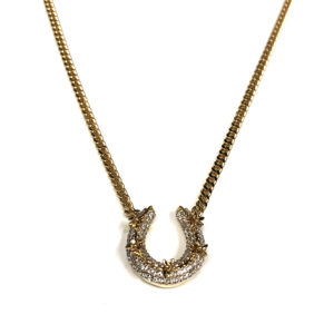 N/L03318-18-Karat Yellow Gold Diamond Horse-Shoe Chain