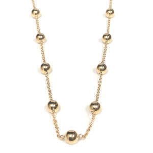 N/L03336-14-Karat Yellow Gold 24" Balls Chain