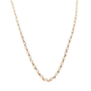 N/L03343-18-Karat Rose Gold 36" pearl Chain