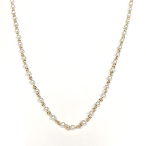 N/L03344-18-Karat Yellow Gold 36" Pearl Chain