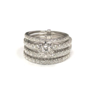 R03203-18-Karat White Gold Diamond Ring