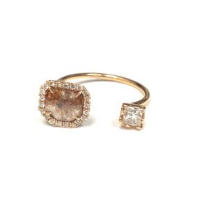 R03215-18-Karat Rose Gold Diamond Ring