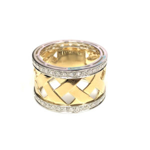 R03222-18-Karat Yellow & White Gold Diamond Ring