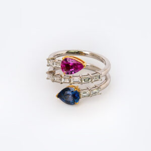 Pink & Blue Sapphire Ring