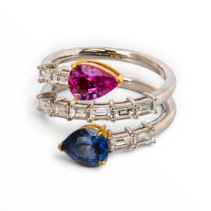 Pink & Blue Sapphire Ring