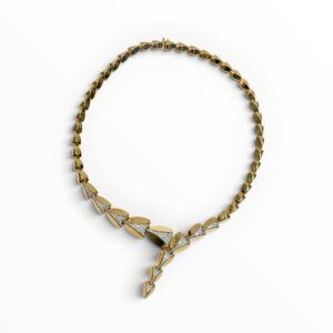Sculptural Gold & Diamond Necklace