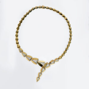 Sculptural Gold & Diamond Necklace