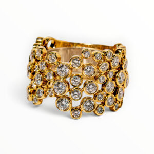 18kt Yellow Gold Diamond Cluster Ring
